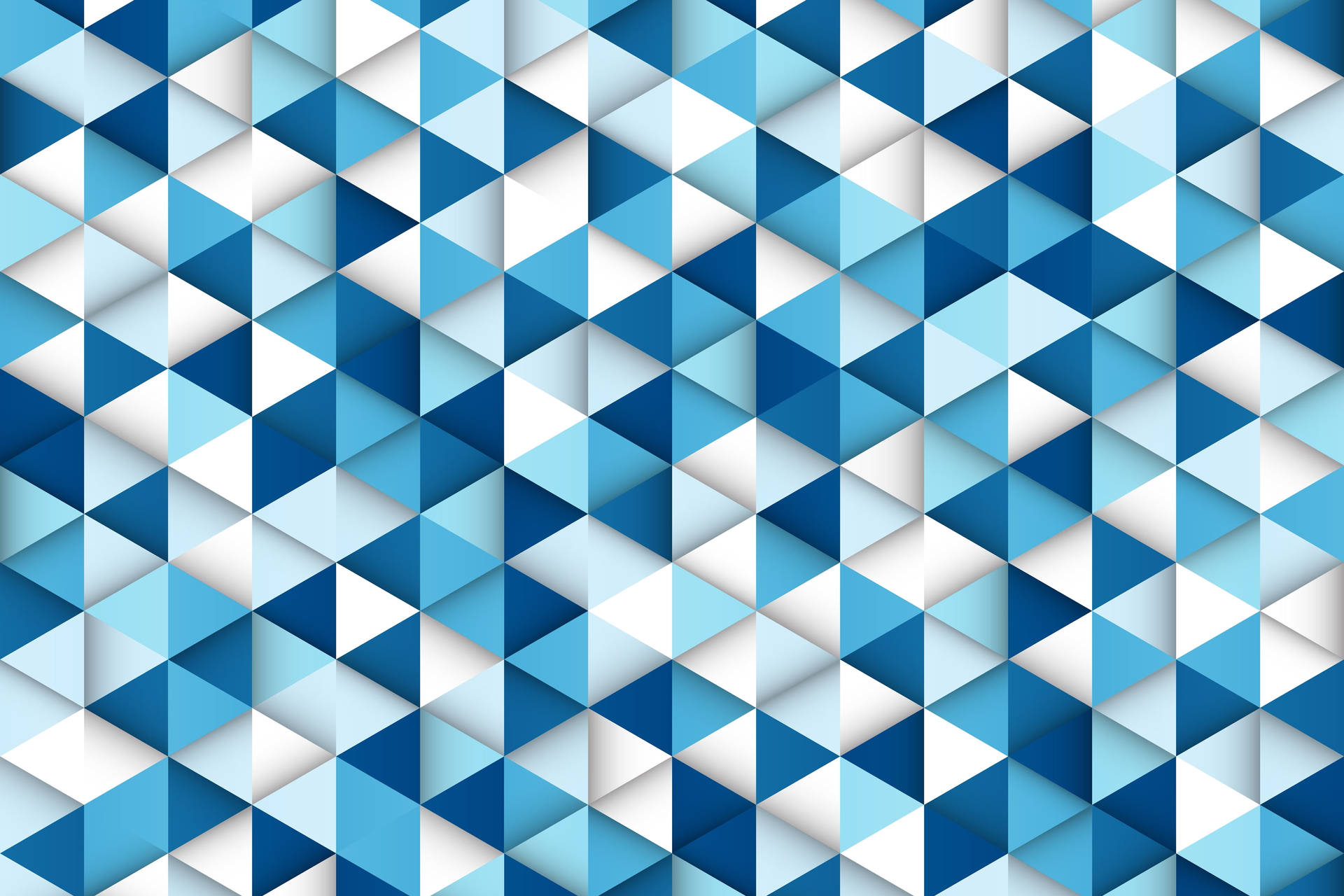Blue Triangle Mosaic Wallpaper