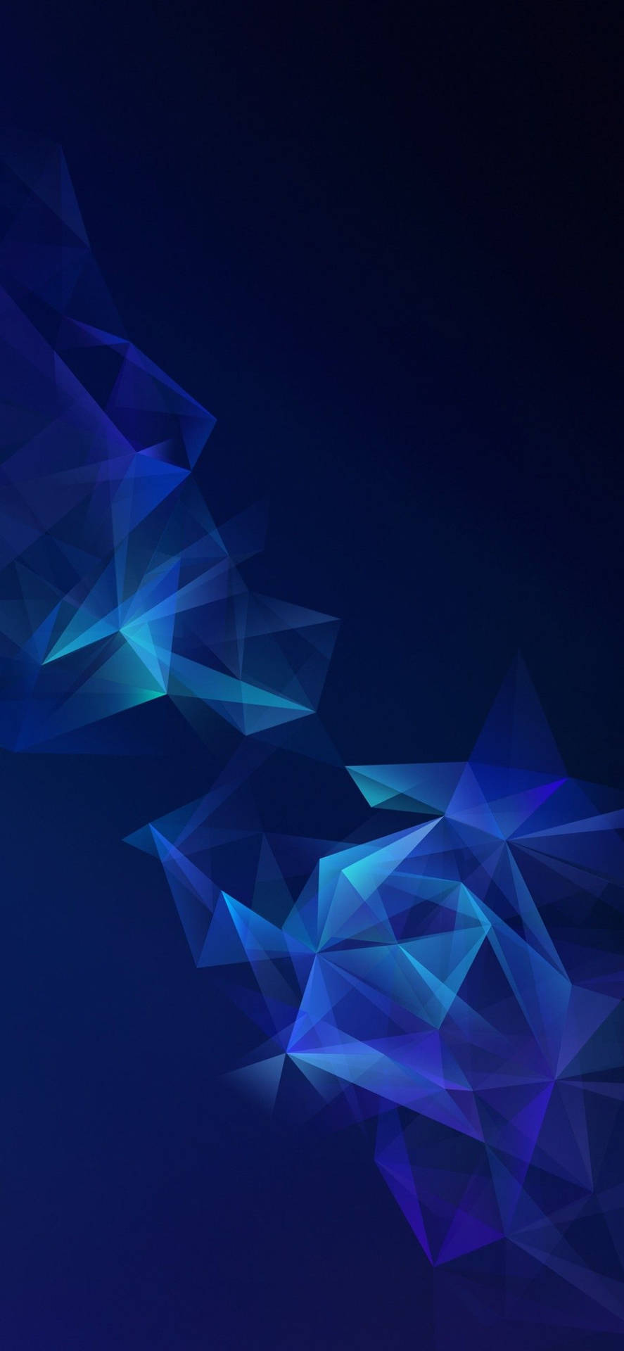 Galaxys10 Con Triángulos Azules. Fondo de pantalla