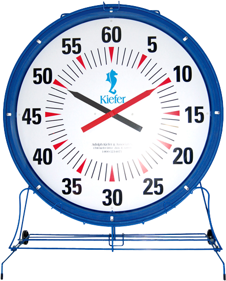 Blue Trimmed Pace Clock Image PNG