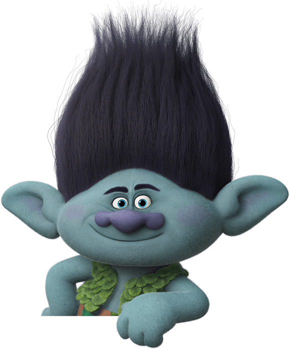 Blue Troll With Giant Hair.png PNG