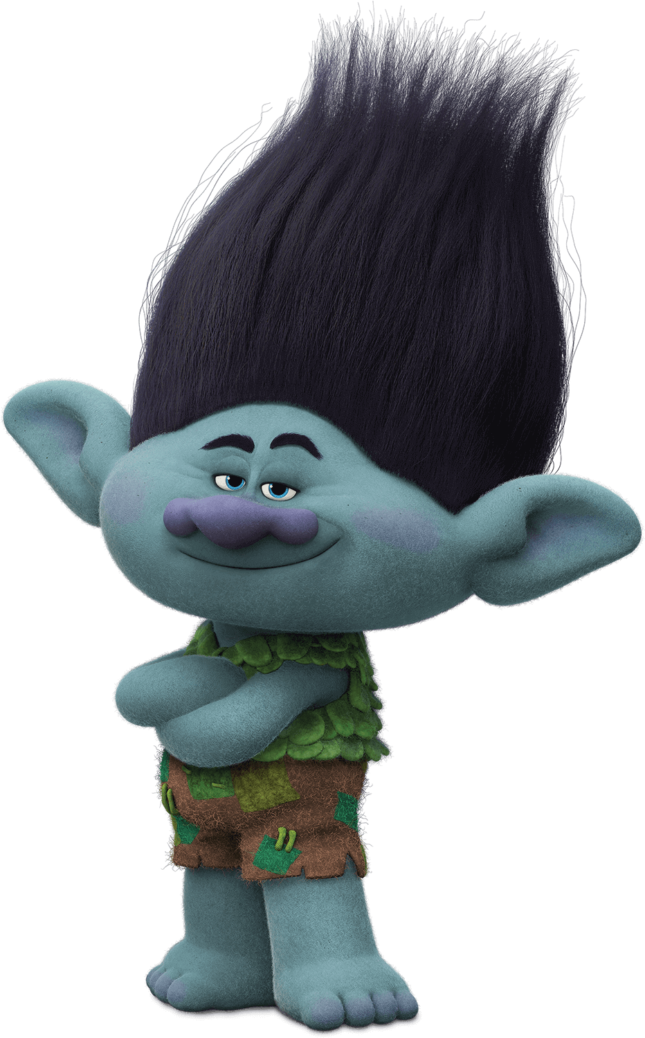 Blue Troll With Tall Hair PNG