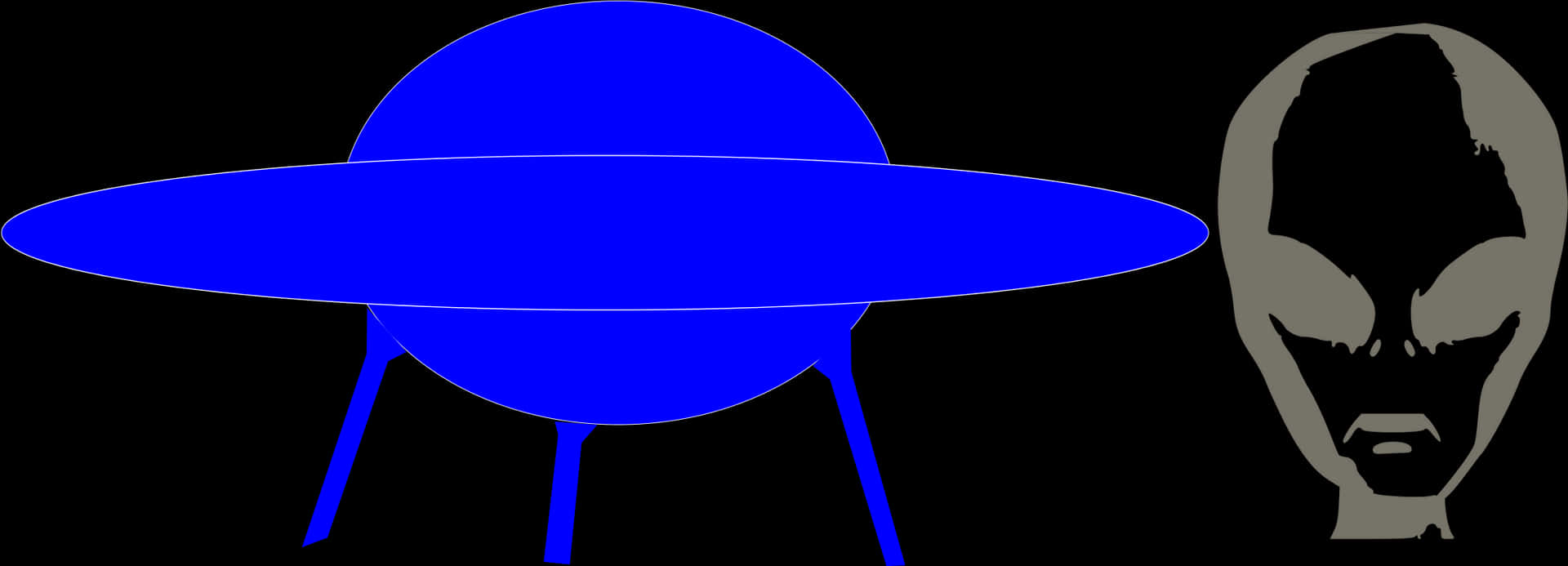 Blue U F Oand Alien Icon PNG