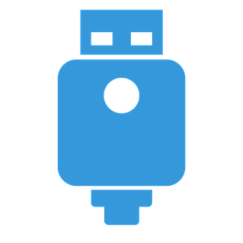 Blue_ U S B_ Flash_ Drive_ Icon PNG