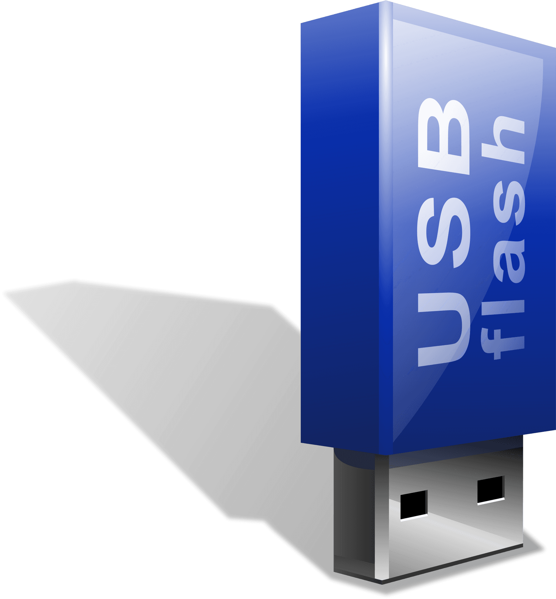 Blue U S B Flash Drive3 D Render PNG
