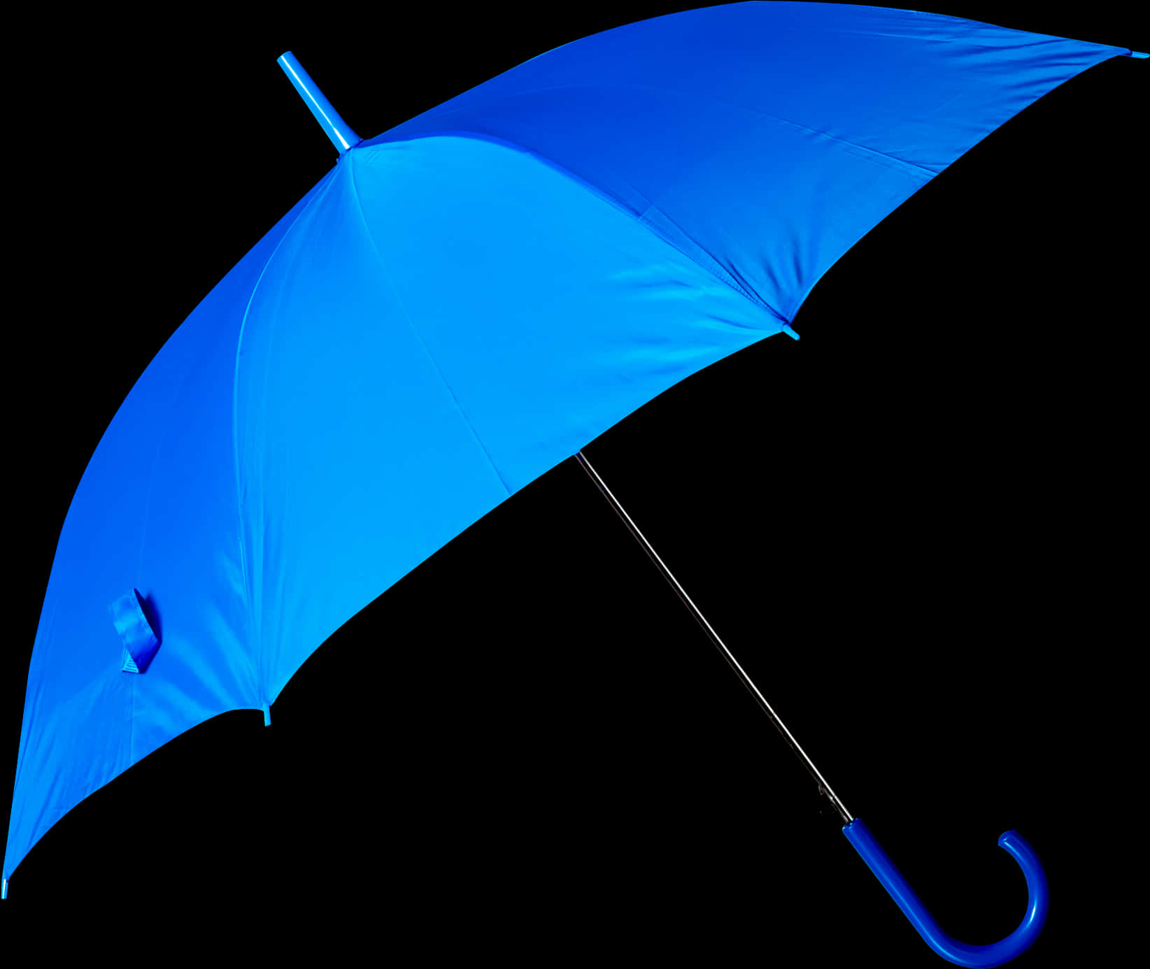 Blue Umbrella Black Background PNG