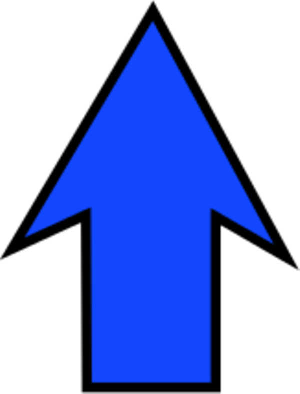 Blue Upward Arrow Clipart.png PNG