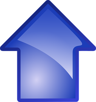 Blue Upward Arrow Icon PNG