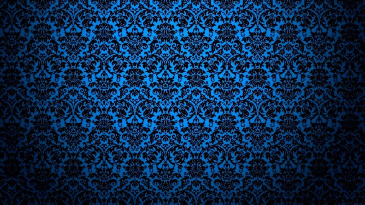 Blue Vintage Abstract Pattern Wallpaper