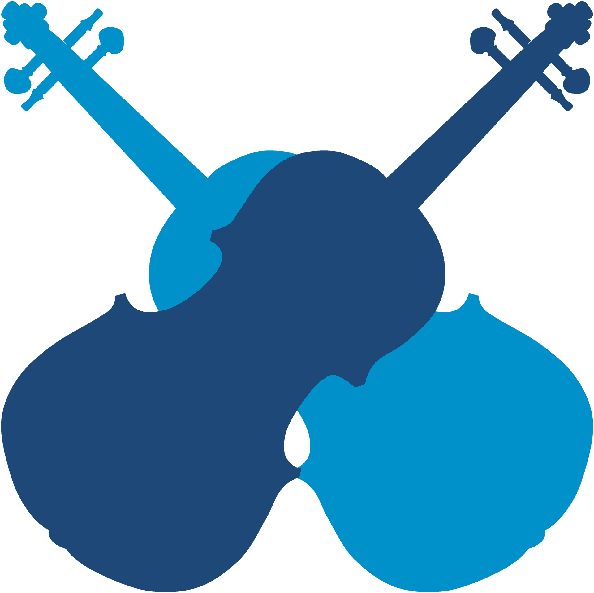 Blue Violin Clipart PNG