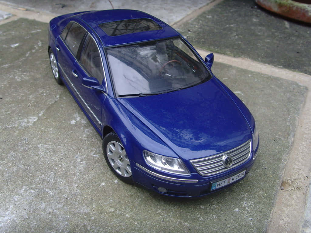 Modèle Réduit De Volkswagen Phaeton Bleu Fond d'écran