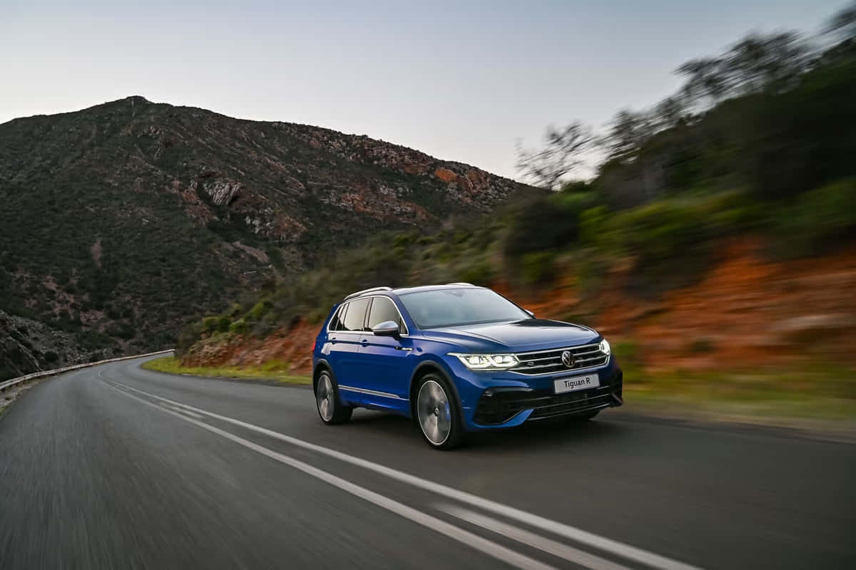 Volkswagen Tiguan R Bleu Motion Fond d'écran