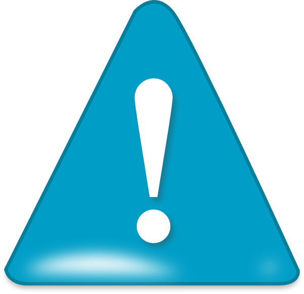 Blue Warning Sign Exclamation Point PNG