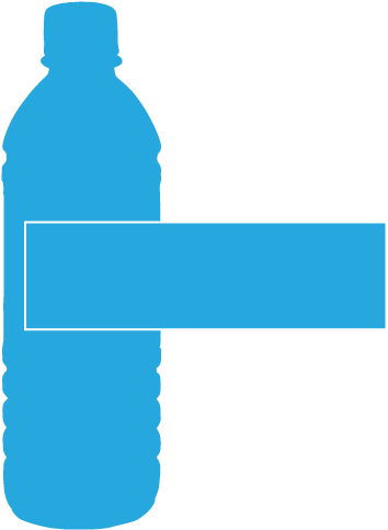 Blue Water Bottle Blank Label PNG