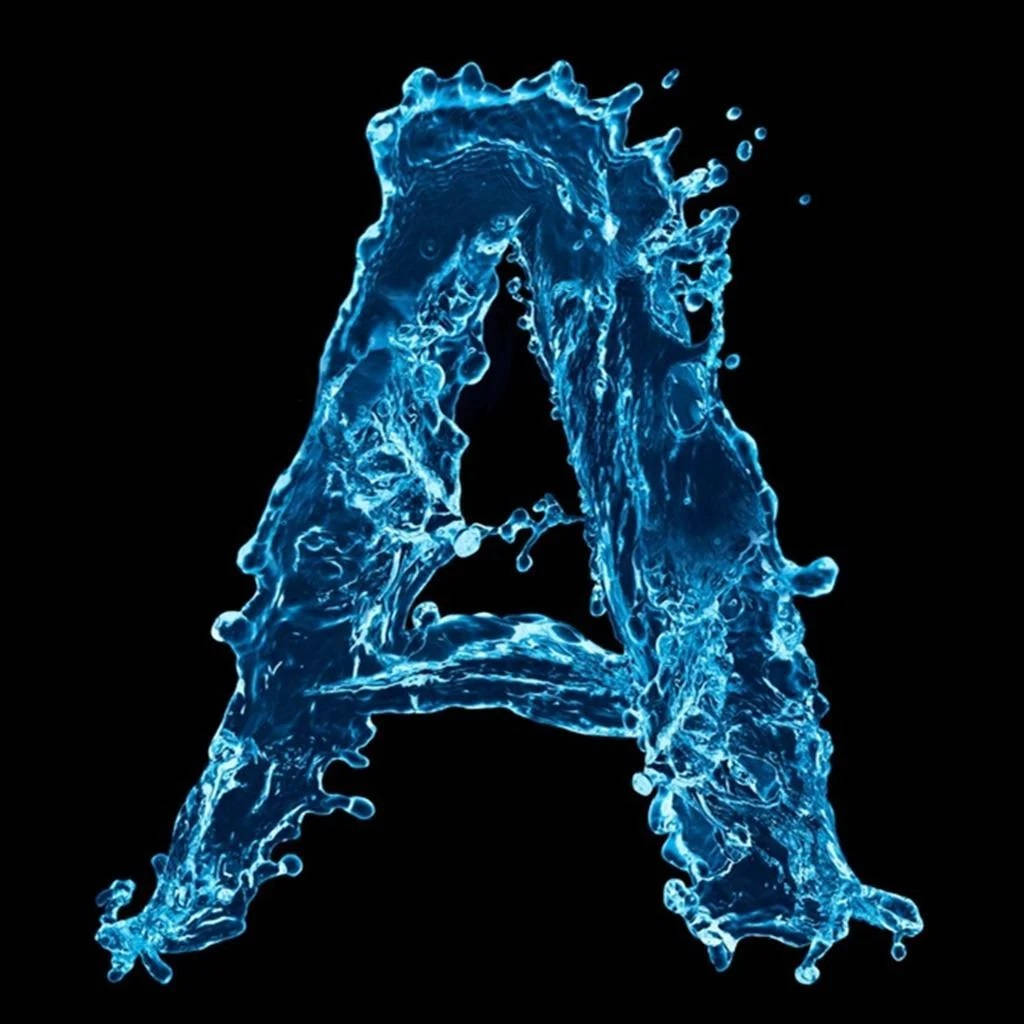 Blue Water Capital Alphabet Letter A Wallpaper