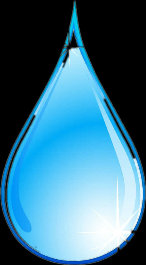 Blue Water Drop Graphic PNG