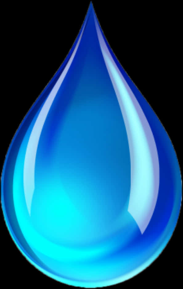 Blue Water Drop Graphic PNG