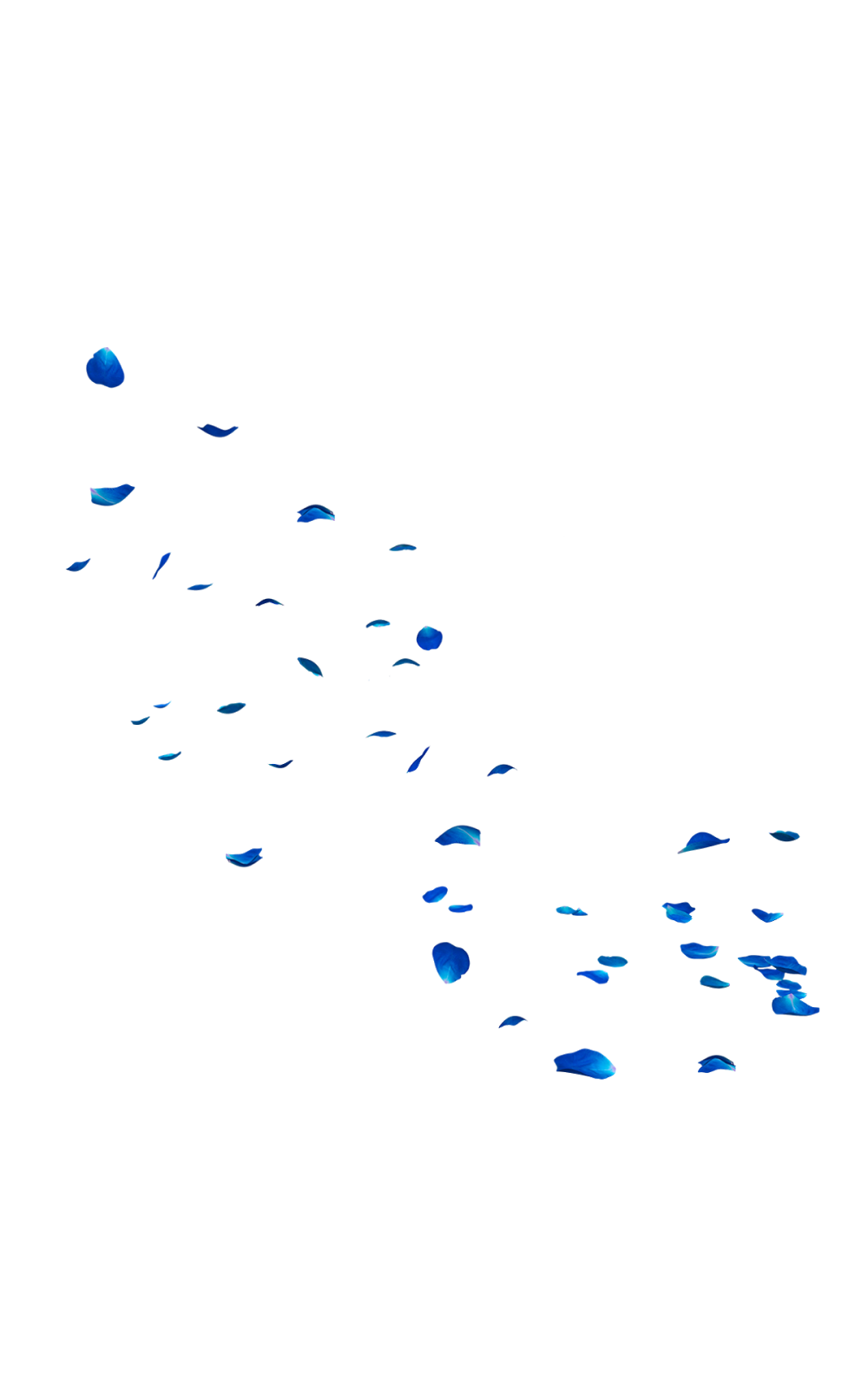 Blue Water Droplets Falling PNG