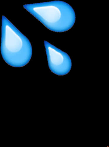 Blue Water Drops Graphic PNG