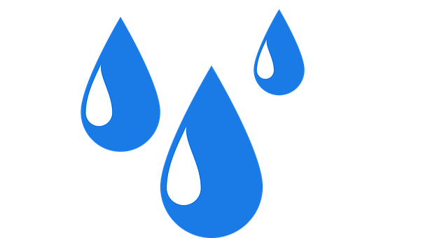 Blue Water Drops Graphic PNG