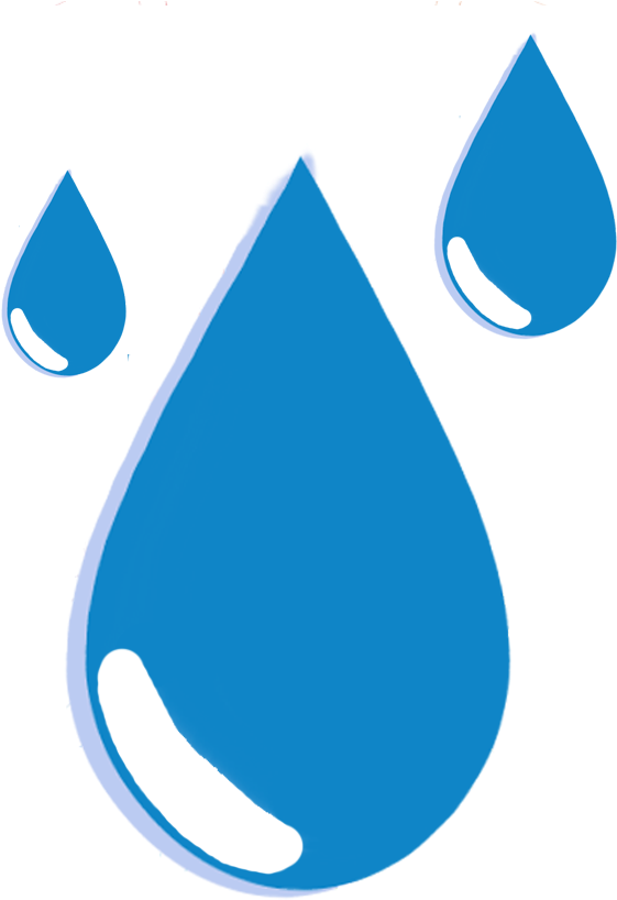 Blue Water Drops Vector PNG