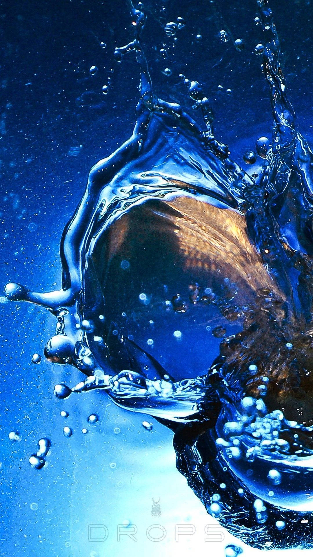 Blåttvattensprut Smartphone Bakgrundsbild Wallpaper