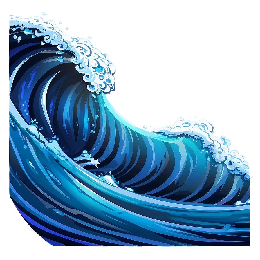 Blue Water Wave Cartoon Png 69 PNG