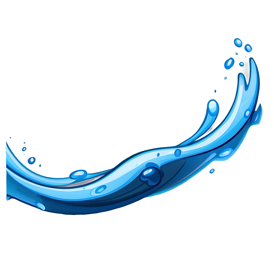 Blue Water Wave Cartoon Png Qql PNG