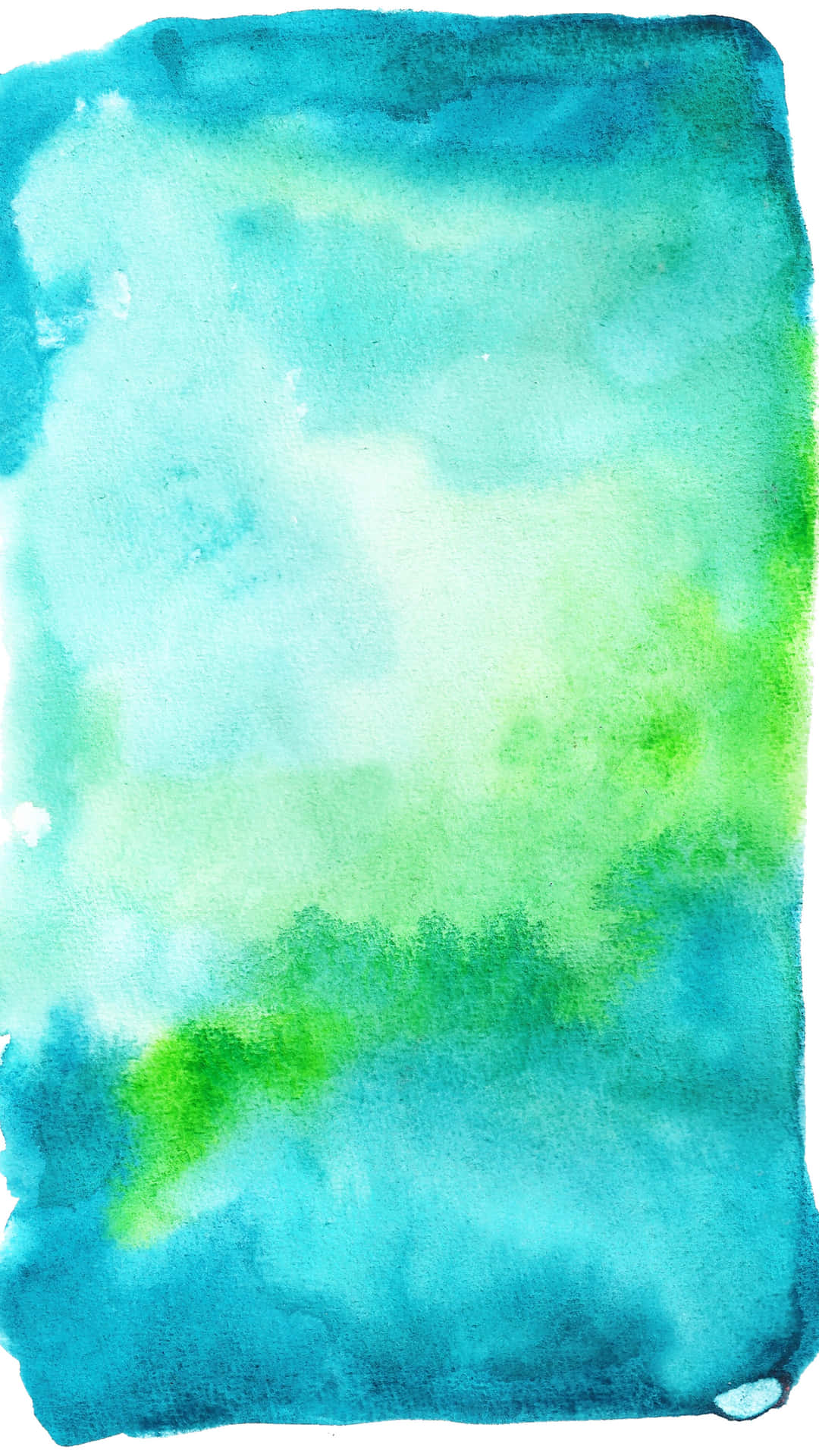 White Canvas Mixed With Green Blue Watercolor Background