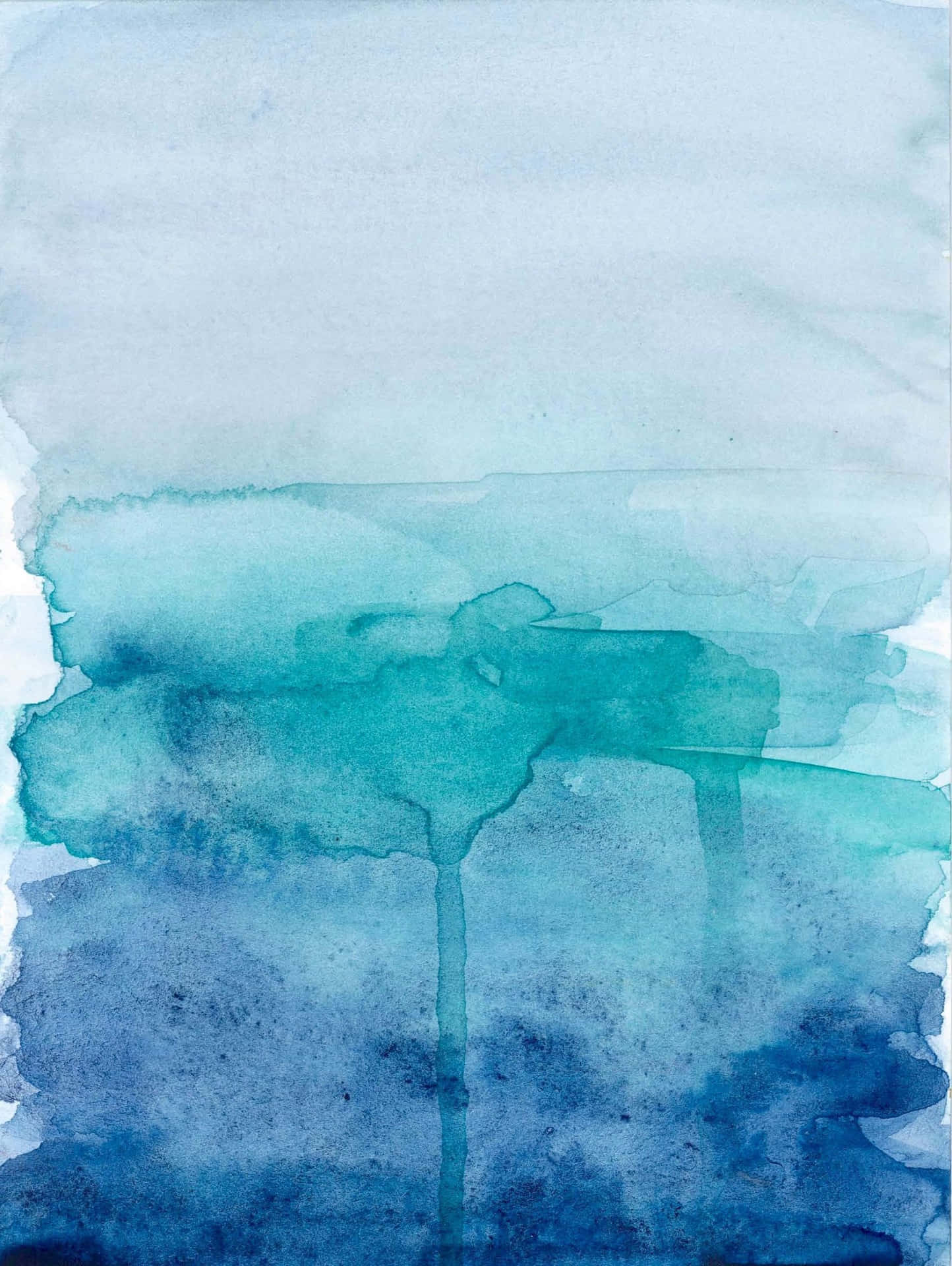 Dripping Artwork Blue Watercolor Background