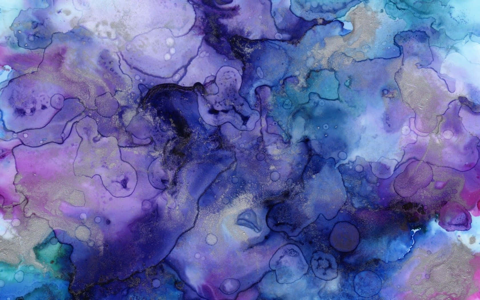 Blobs And Patches Blue Watercolor Background
