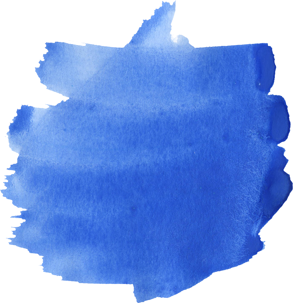 Blue Watercolor Brush Stroke PNG