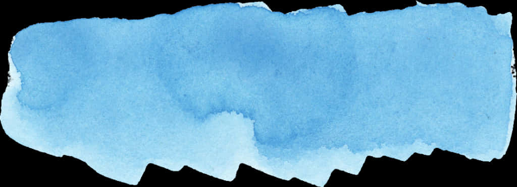 Blue Watercolor Brush Stroke PNG