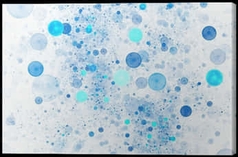 Blue Watercolor Bubbles Abstract Background PNG