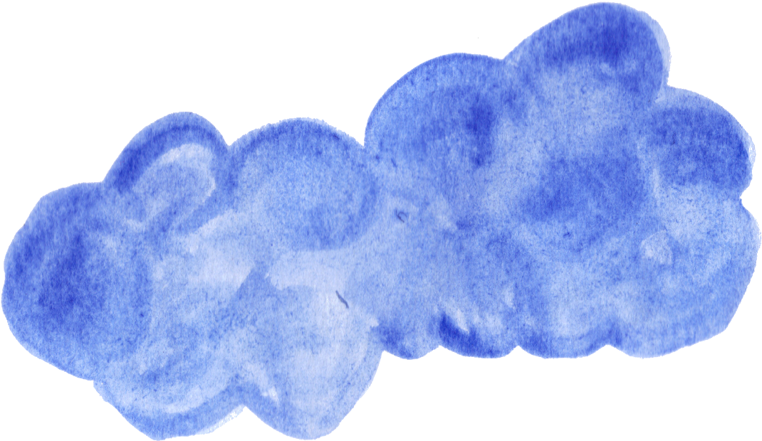 Blue Watercolor Cloud Texture PNG