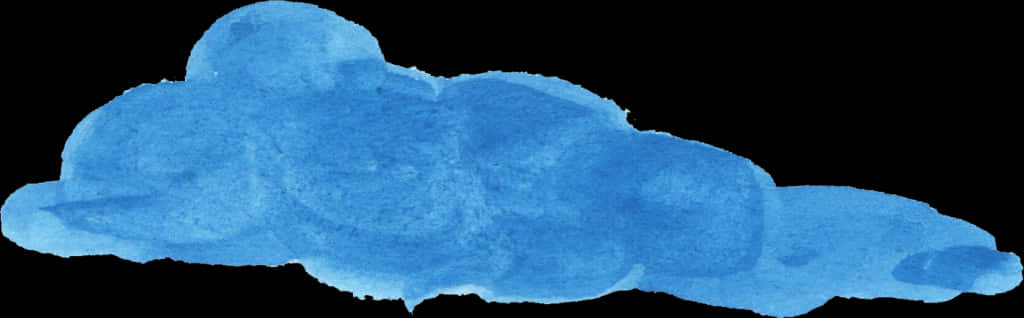 Blue Watercolor Cloud PNG