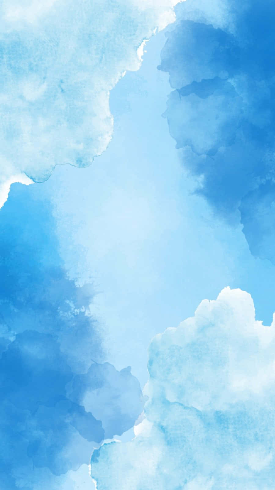 Blue Watercolor Clouds Background Wallpaper