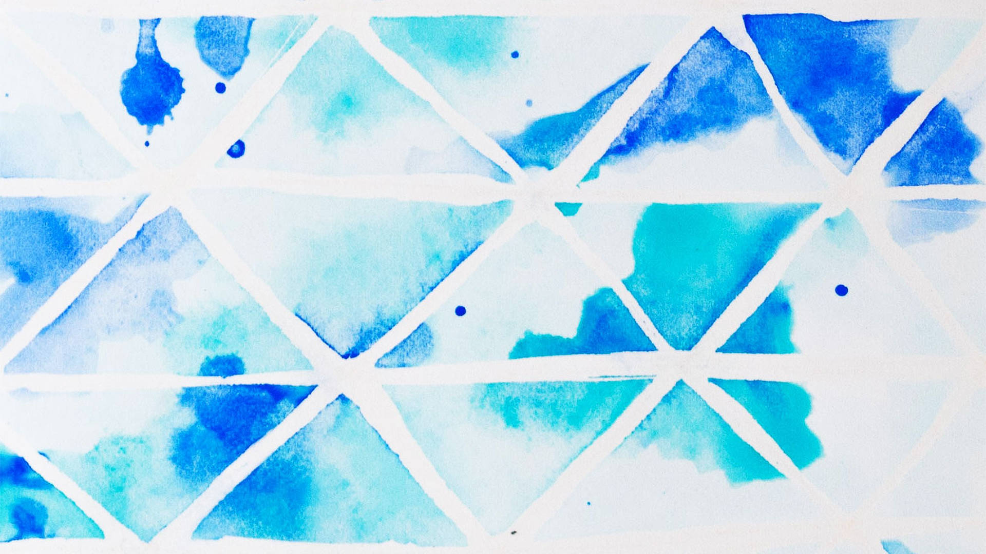 Blue Watercolor Intersection Art