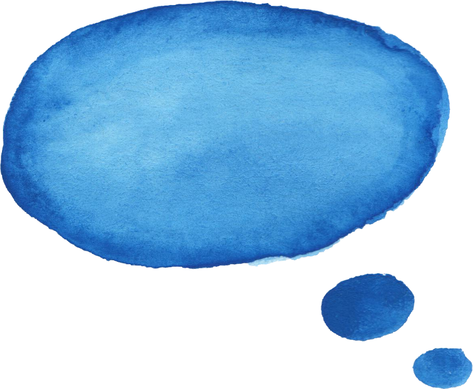 Blue Watercolor Splotches PNG