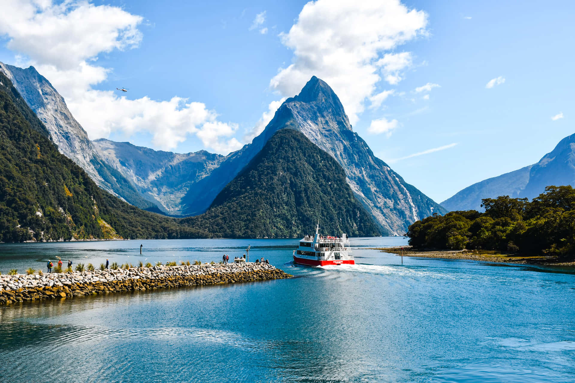 Blue Waters Milford Sound Wallpaper