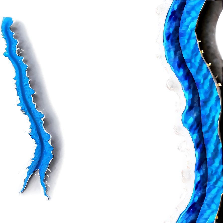Blue Wave Border Png Crn43 PNG