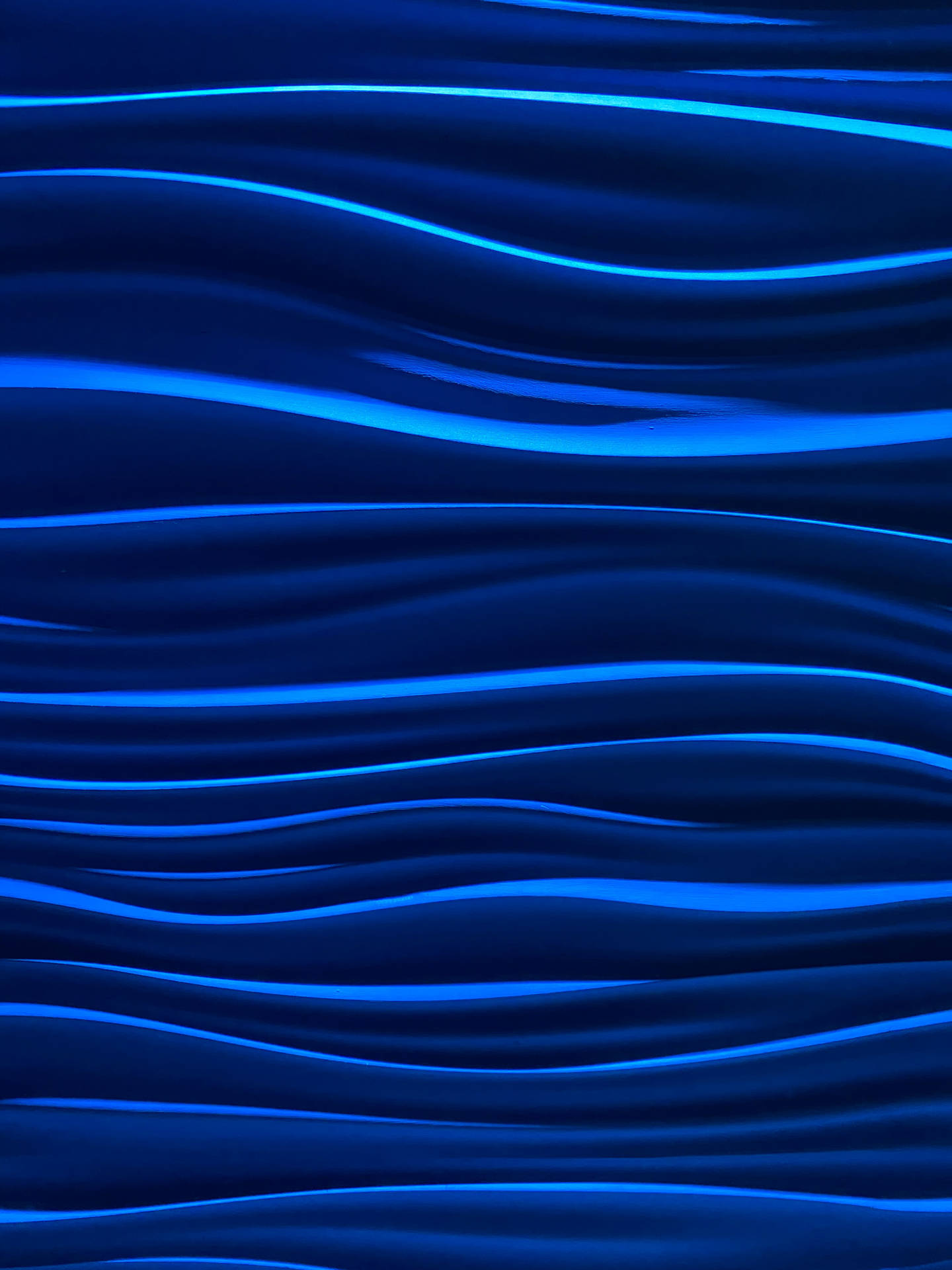 Blue Waves Aesthetic Pattern Wallpaper