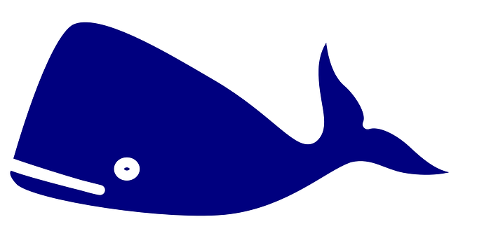 Blue Whale Icon Graphic PNG
