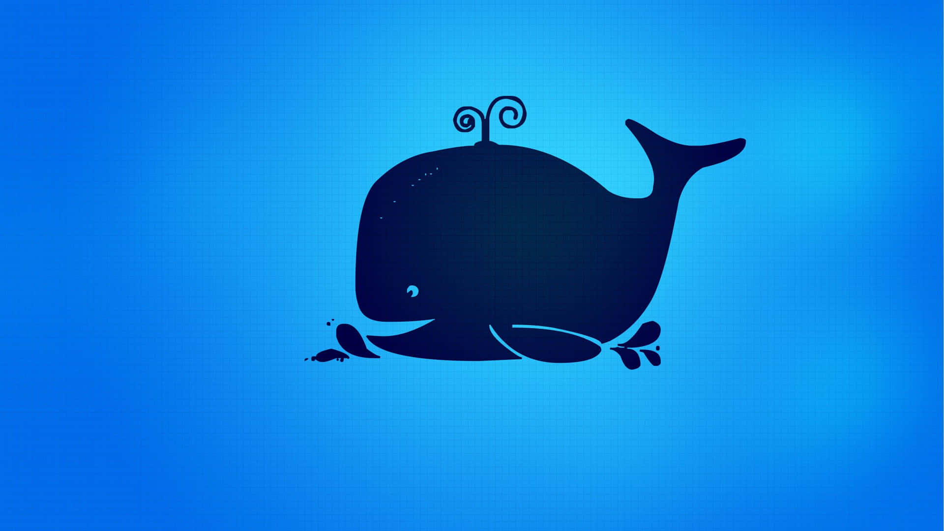 Iconadigitale Di Arte Raffigurante Una Balena Blu Sorridente