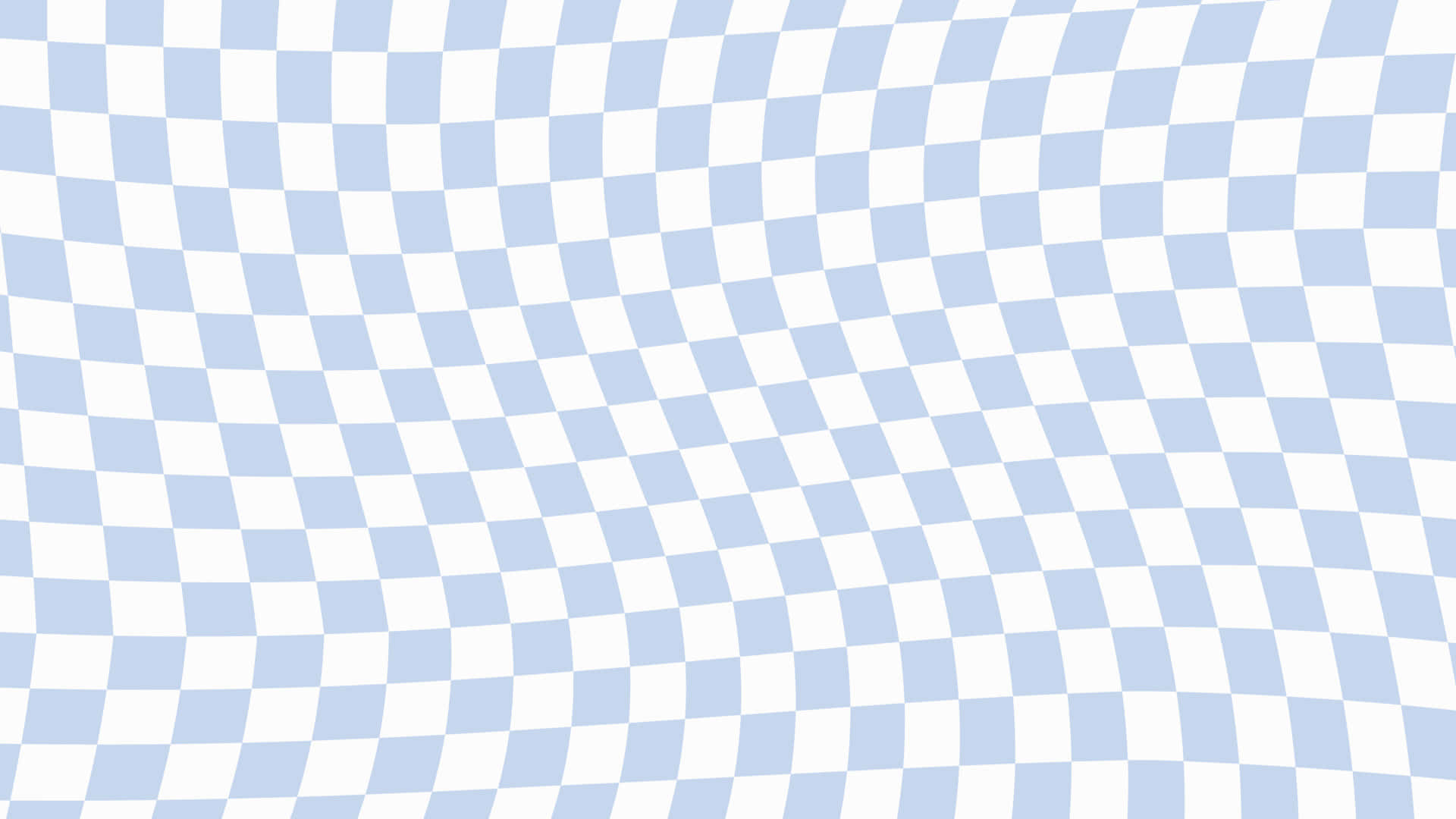 Blue White Checkered Wave Pattern Wallpaper