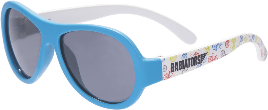 Blue White Childrens Sunglasses Babiators PNG
