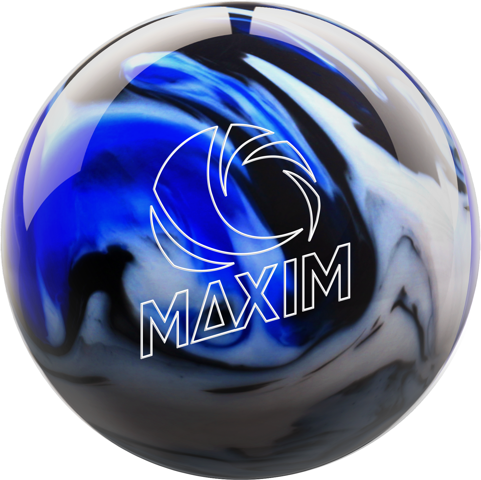 Blue White Maxim Bowling Ball PNG