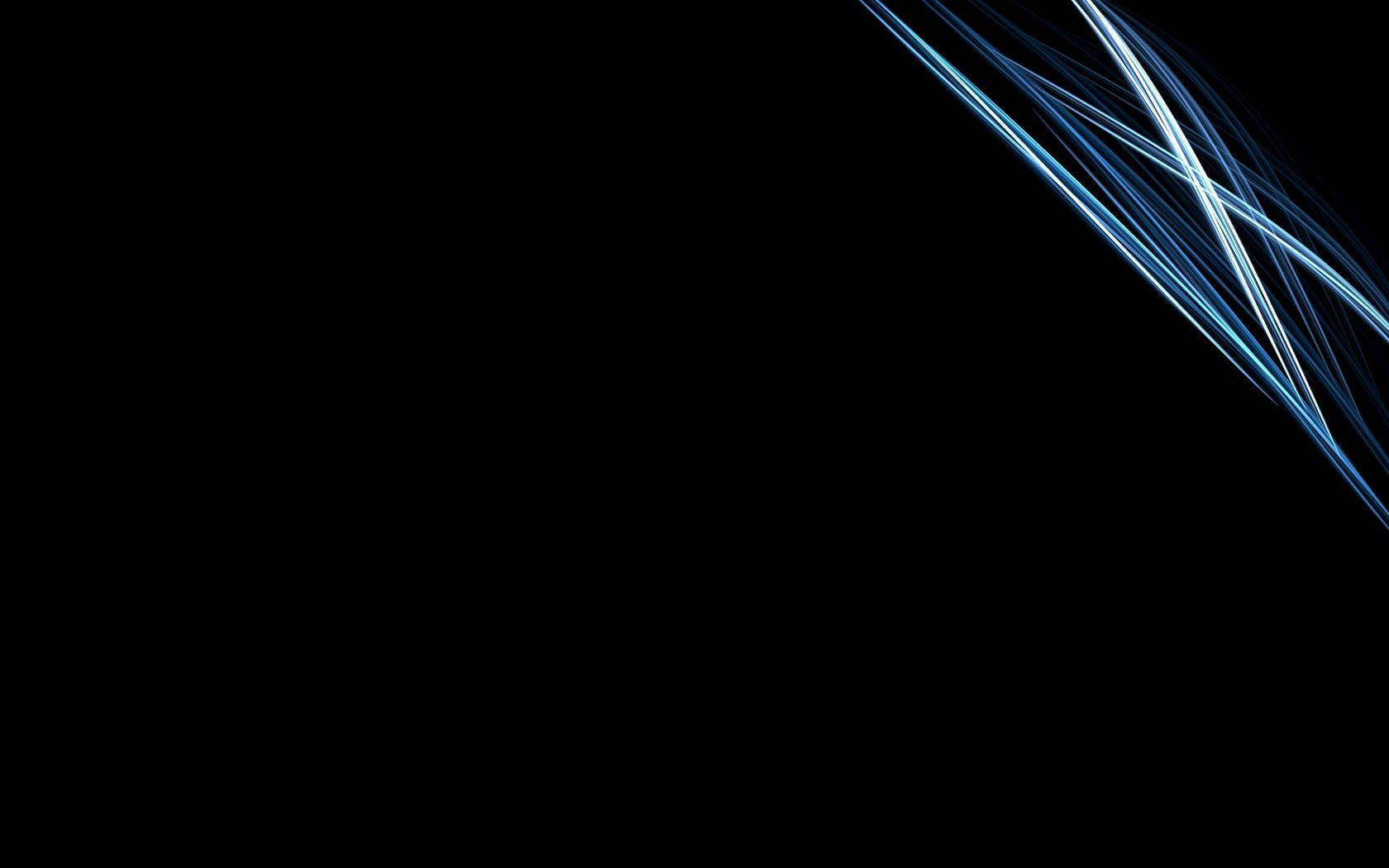 Blue, White and Silver Lines on a Black Background Wallpaper
