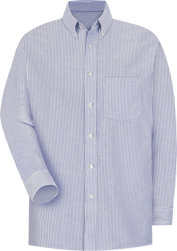 Blue White Striped Dress Shirt PNG