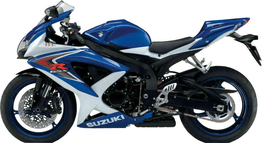 Blue White Suzuki Sportbike PNG