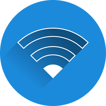 Blue Wi Fi Symbol Icon PNG